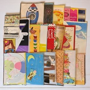 Vintage & Modern Greeting Card Lot 82 Total | Mixed Postcards & Thank You Cards